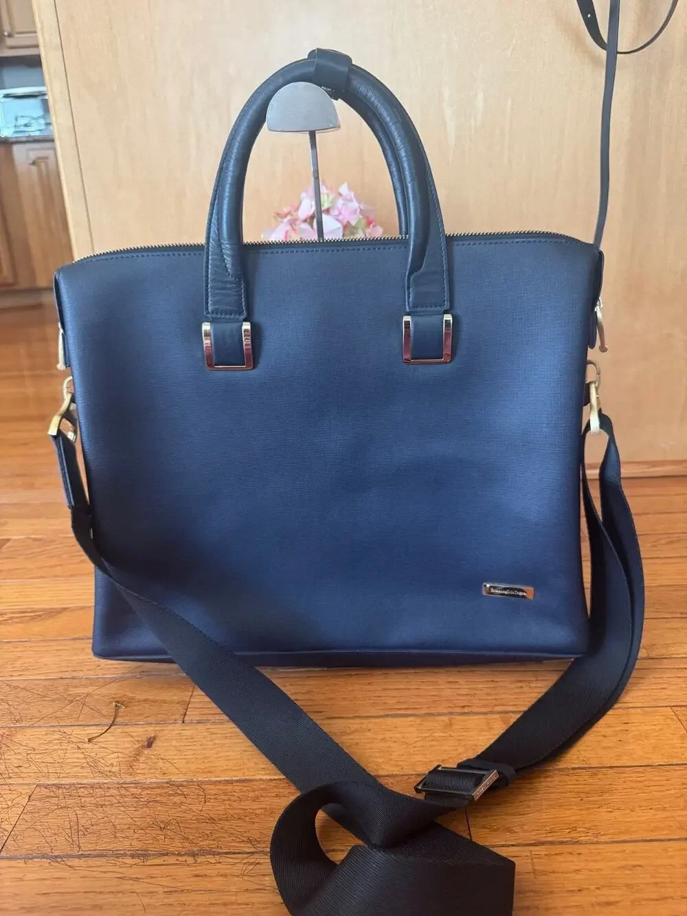 Ermenegildo zegna Black BORSA VIAG SOFT CALF NERO BRIEF BAG (pu100